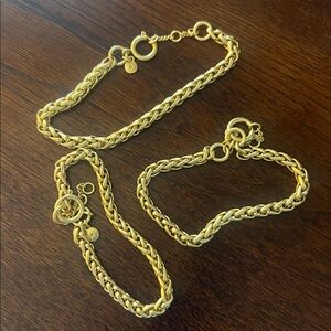Set of 3 Madewell Wheat Chain Bracelets